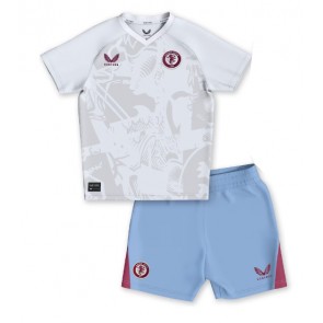 Aston Villa Replika Babytøj Udebanesæt Børn 2023-24 Kortærmet (+ Korte bukser)